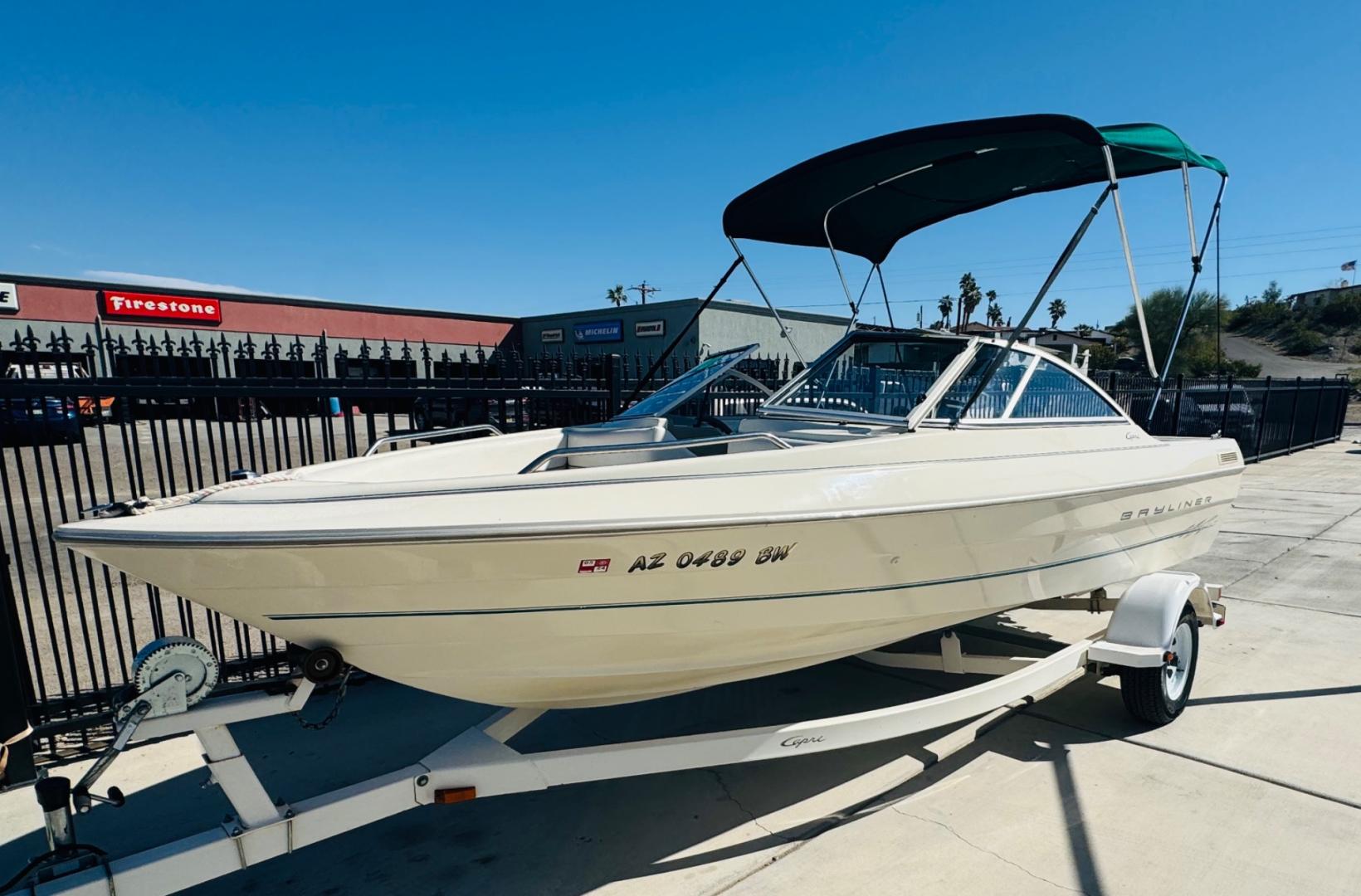 2000 Bayliner Capri 1950 , located at 2190 Hwy 95, Bullhead City, AZ, 86442, (928) 704-0060, 0.000000, 0.000000 - 2000 Bayliner capri . Recently serviced . New Bimini top . New trailer tires . Super clean for the year . Everything works . - Photo#1